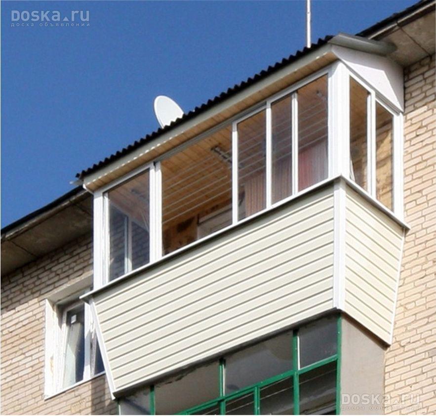 Остекление балконов с монтажом крыши на последних этажах, ст.